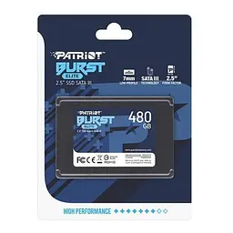 Накопичувач SSD Patriot Burst Elite 480GB 2.5" 7mm SATAIII TLC 3D (PBE480GS25SSDR) - мініатюра 2