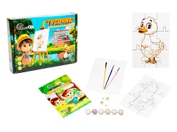 Дерев'яний пазл-розмальовка Гусочка, Puzzleоk (А5)