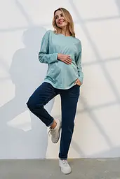Джинси для вагітних Mom Fit для майбутніх мам з регульованим поясом XL (50) Leyton Юла Мама синій - мініатюра 2