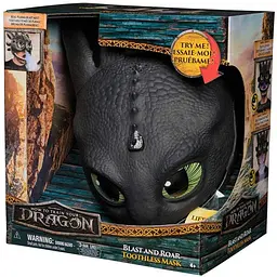 Інтерактивна маска Dragons Беззубик з мультфільму Як приборкати дракона чорна (SM66677/6072832) - мініатюра 6