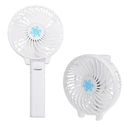 Вентилятор ручний міні акумуляторний з ручкою USB діаметр 10см Handy Mini Fan білий