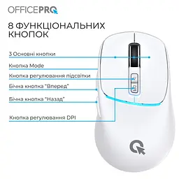 Миша бездротова OfficePro M468W Білий - мініатюра 9