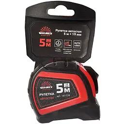 Рулетка Vitals Master автостоп 5 м х 19 мм (181728) - мініатюра 7