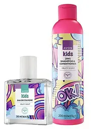 Дитячий парфумерно-косметичний набір Avon «Love» (shmp/con/200 ml + cologne/30 ml) - мініатюра 1