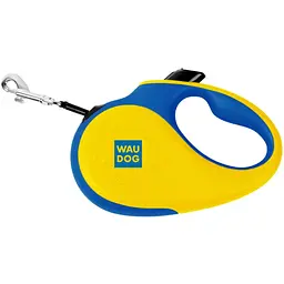 Повідець-рулетка для собак Waudog R-leash, малюнок Colors of freedom, S, до 15 кг, 5 м, світловідбивна стрічка - мініатюра 2