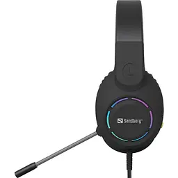 Ігрова гарнітура Sandberg BossBlaster, USB, кабель 2м, RGB, чорна - мініатюра 2