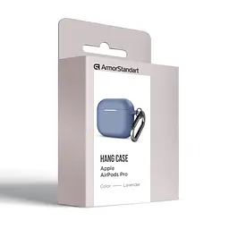 Силіконовий чохол для навушників Apple AirPods Pro, Hang Case, фіолетовий, ультратонкий захисний кейс товщиною 2 мм, захист від подряпин, пилу та ударів, компактний, з карабіном для кріплення, ArmorStandart (ARM56062) - мініатюра 8