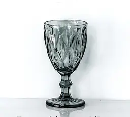 Набір келихів для вина Glassware 6шт Подарункові кольорові скляні фужери для коктейлів 300мл Сірий