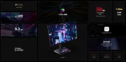 Монітор Asus 27" ROG Strix XG279CNS (90LM0AW0-B01371) IPS Black 380Hz - мініатюра 8