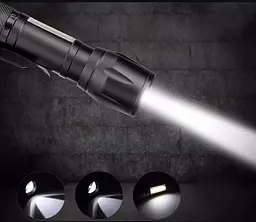Ліхтарик ручний CATA CT8024, 5W Led-CREE Q5+COB, Zoom, 3 режими, алюміній, акумулятор, IP44 - мініатюра 3