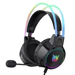 Ігрові навушники провідні Onikuma X15 PRO геймерська гарнітура з мікрофоном та RGB підсвічуванням Black (19113)