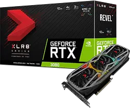 Відеокарта GeForce RTX 3080 10GB PNY XLR8 Revel Epic-X (VCG308010LTFXPPB) Б/В
