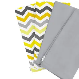 Серветки Cosas Yellow Grey Zigzag & Smoky 35х35 см 4 шт. (Set-4Serv_ZigYellowGrey_RfGrey_35)