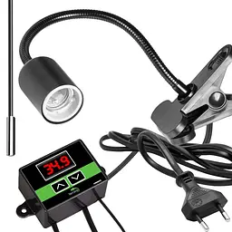 Світильник довгий з затискної ручкою і термостатом Terrario Long ReptiSun Temperature Control 200W - мініатюра 4