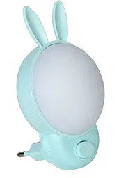 Дитячий нічник Horoz Bunny 2CCT LED світильник у розетку нічник у формі зайчика блакитний - мініатюра 2