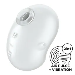 Вакуумний кліторальний стимулятор із вібрацією Satisfyer Cutie Ghost White Satisfyer SX0573 99366 - мініатюра 1