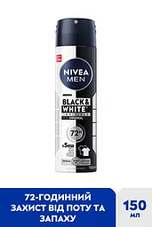 Антиперспірант NIVEA MEN Чорне та Біле невидимий: класичний спрей 150 мл - мініатюра 2