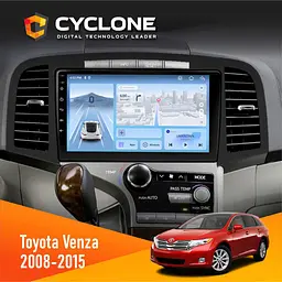 Штатна магнітола Toyota Venza 2008-2015 AMP Cyclone C9-012 4x64, DSP, 4G Cyclone (НФ-00008065)
