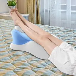 Блакитна подушка ортопедична pillow-06 / Клиноподібна подушка для сну з поліестеру / Ортопедична подушка - мініатюра 8