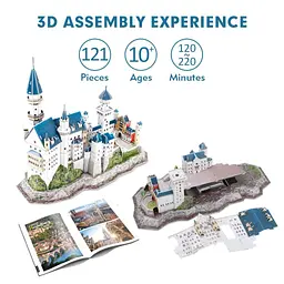 Пазл Cubic Fun Тривимірна головоломка-конструктор National Geographic Замок Нойшванштайн (DS0990h) - мініатюра 3