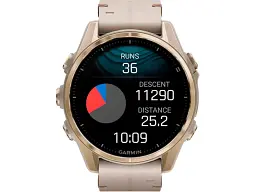 Спортивний годинник Garmin Fenix 8 43mm AMOLED Sapphire Soft Gold with Limestone Leather Band (010-02903-40) - мініатюра 3