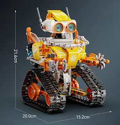 Конструктор робот програмований STEM-робот 3 в 1 Robot W - bot CaDa з пультом і додатком робот-трансформер для дітей на радіокеруванні, 455 деталі - мініатюра 9