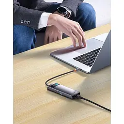 Хаб конвертер Baseus Metal Gleam Usb-C - VGA 7-in-1 WKWG040013 - мініатюра 6