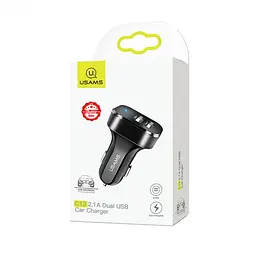 Автомобільний зарядний пристрій Usams C13 Double USB 2.1A (Black) [53787] - мініатюра 6