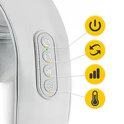 Накидка-масажер 4FIZJO Shiatsu Evo+ для шиї та спини, акумуляторний Grey (P-5905973404150) - мініатюра 8