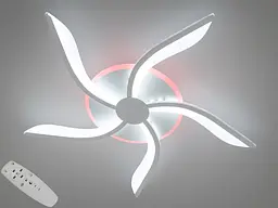 Люстра стельова LED Diasha 2480/5WH, 53W, 3200K-6500K, білий метал, сучасний стиль для дому