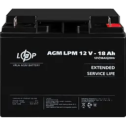 Акумулятор LogicPower AGM 12V/18Ah/216Wh [4133] [109155] - мініатюра 3