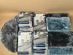 Круглий килимок для ванної кімнати Home Ideas з мікрофібри 80 см темно сірий - мініатюра 5