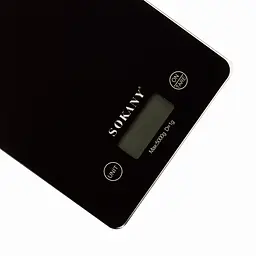 Кухонні настільні електронні ваги Sokany SK-19027 для зважування продуктів LCD-дисплей до 5 кг Чорний - мініатюра 3