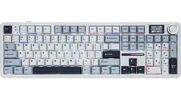 Клавіатура Aula F108 Pro Wireless Gasket Keyboard Reaper Switch 2.4G/BT EN/UA White (6978080501318)