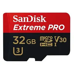 Карта пам'яті SanDisk 32GB microSD class 10 V30 A1 UHS-I U3 4K Extreme Pro (SDSQXCG-032G-GN6MA) - мініатюра 2