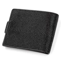 Портмоне чоловіче STINGRAY LEATHER 18070 з натуральної шкіри морського ската чорне - мініатюра 2