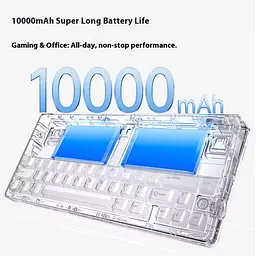 Ігрова механічна клавіатура Mchose G75 V2 / Три режими підключення / Ice Blue Switch / White - мініатюра 3