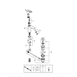 Змішувач Grohe M-Size BauLoop New (23762001) - мініатюра 6