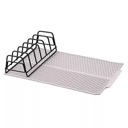 Сушарка для посуду Ardesto Minimalism з підставкою 39 х 25 х 8 см сіра (ARHK4102DR) - мініатюра 2