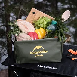 Складаний контейнер для води Naturehike Square bucket 13 л з ПВХ army green NH19SJ007 - мініатюра 8