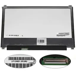 Матриця 13.3 LP133QD1-SPB2 (3200*1800 40pin (eDP) LED SLIM (вертикальні вушки) матова роз'єм ліворуч знизу) для ноутбука