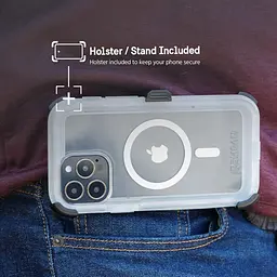 Протиударний чохол з кліпсою Pelican Voyager MagSafe для iPhone 14 Pro (6.1") Clear аналог OtterBox Defender - мініатюра 8