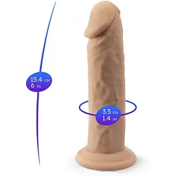 Фалоімітатор SilexD Robby Real Skin Flesh (MODEL 2 Size 6in) - мініатюра 5