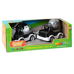 Ігровий набір Бетонозмішувач та екскаватор Mini Matiki 002/14BMS (Black) рухомі елементи