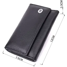 Містка ключниця з натуральної шкіри ST Leather 22477 чорна - мініатюра 3