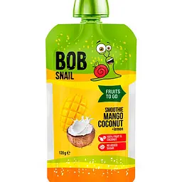Фруктовое пюре-смузи Bob Snail Манго-Кокос-Лимон 120 г (4820219343660)