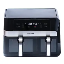 Аерофритюрниця безмасляна Sokany SK-10034 11л електрична з сенсорним керуванням, таймер 2800Вт - мініатюра 2