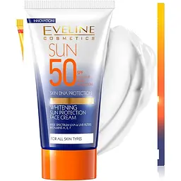 Сонцезахисний відбілюючий крем для обличчя Eveline з фільтром SPF 50, 50 мл - мініатюра 3