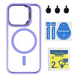 Чохол із підставкою MagSafe TPU PC Metal Stand Case Apple iPhone 13 Pro Purple