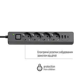 Мережевий фільтр-подовжувач СolorWay CW-CHE435PDB - мініатюра 8